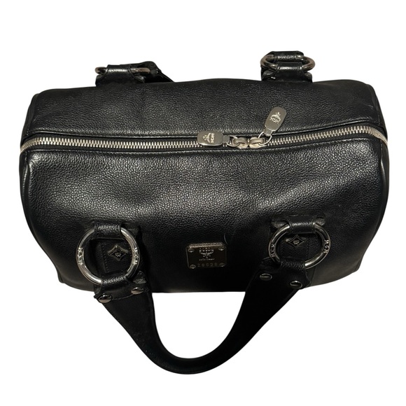 MCM Black Leather Satchel - Picture 6 of 10